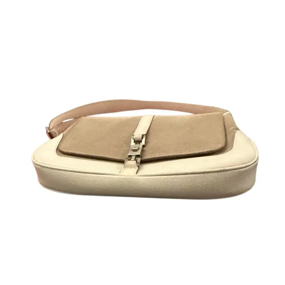 Gucci Tan and Cream Jackie Shoulder Bag with piston lock - Picture 8 of 15